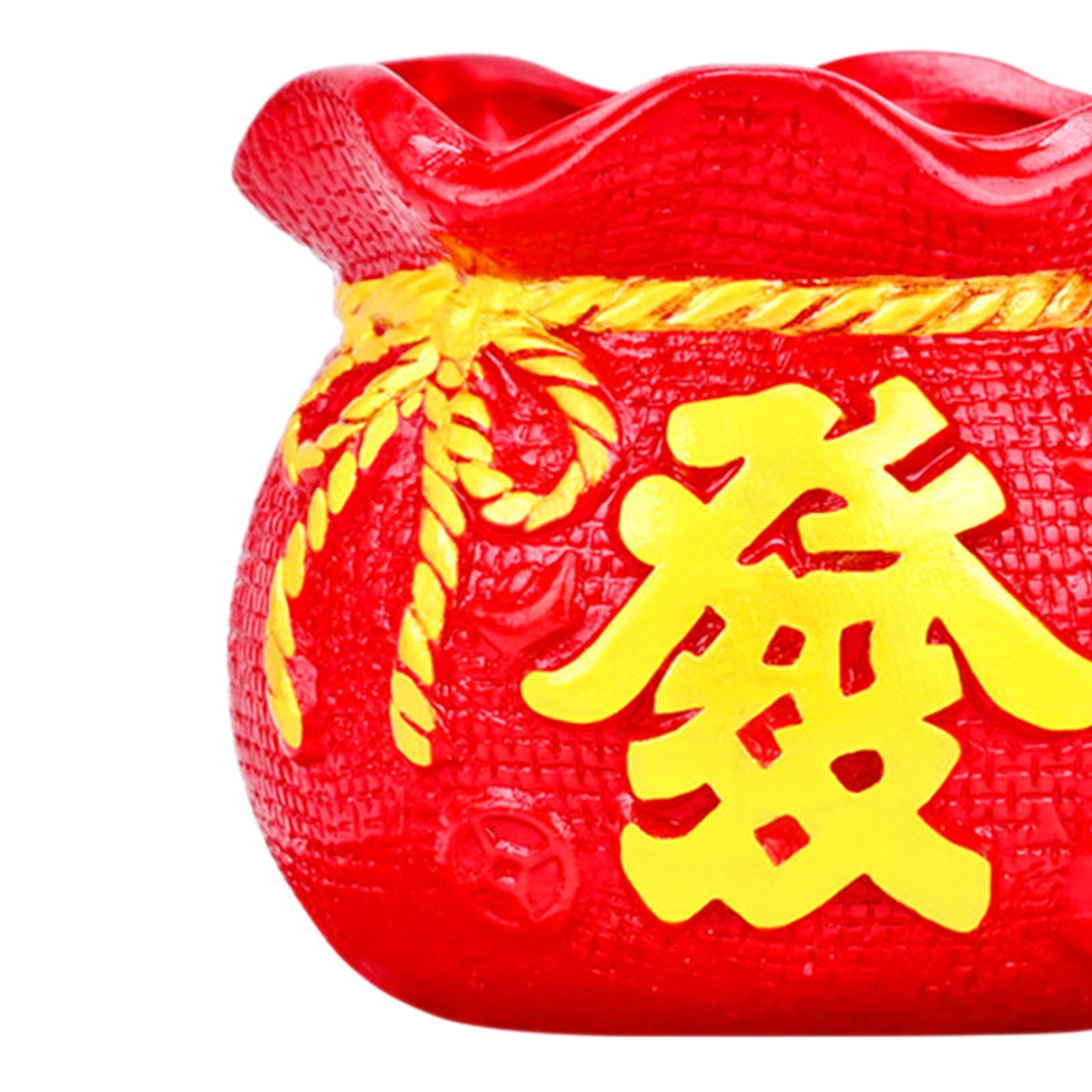 Fortune Bag Statue Ornament Creative Flower Vase for Living Room Gift Party