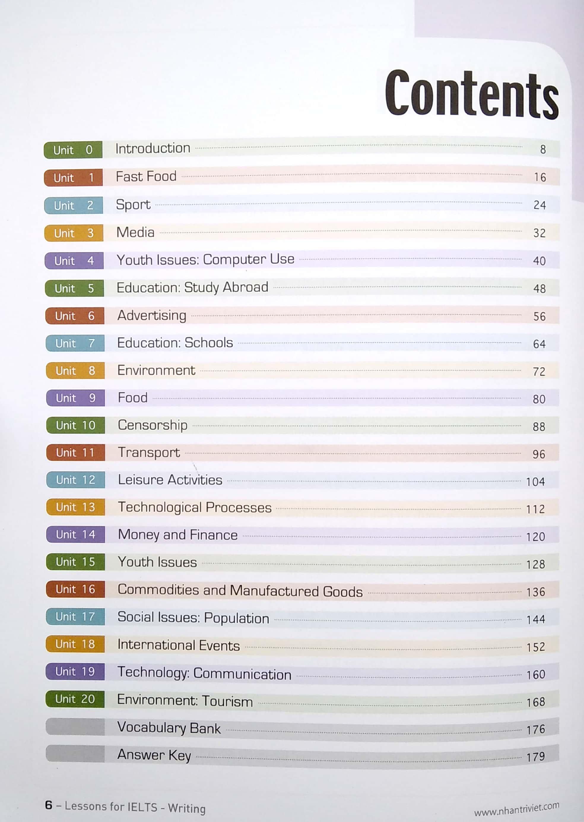 Sách Lessons For IELTS Writing (Tái Bản)