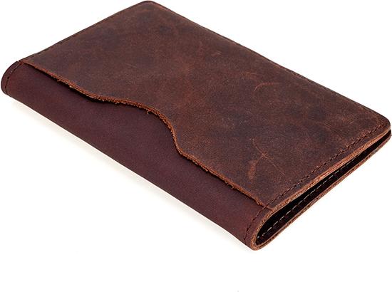 Ví nam da bò sáp name card cao cấp kiểu ví đứng nhỏ gọn DB1-VI0TCK4 + Tặng kèm móc khóa da bò, hộp và túi giấy đựng quà sang trọng