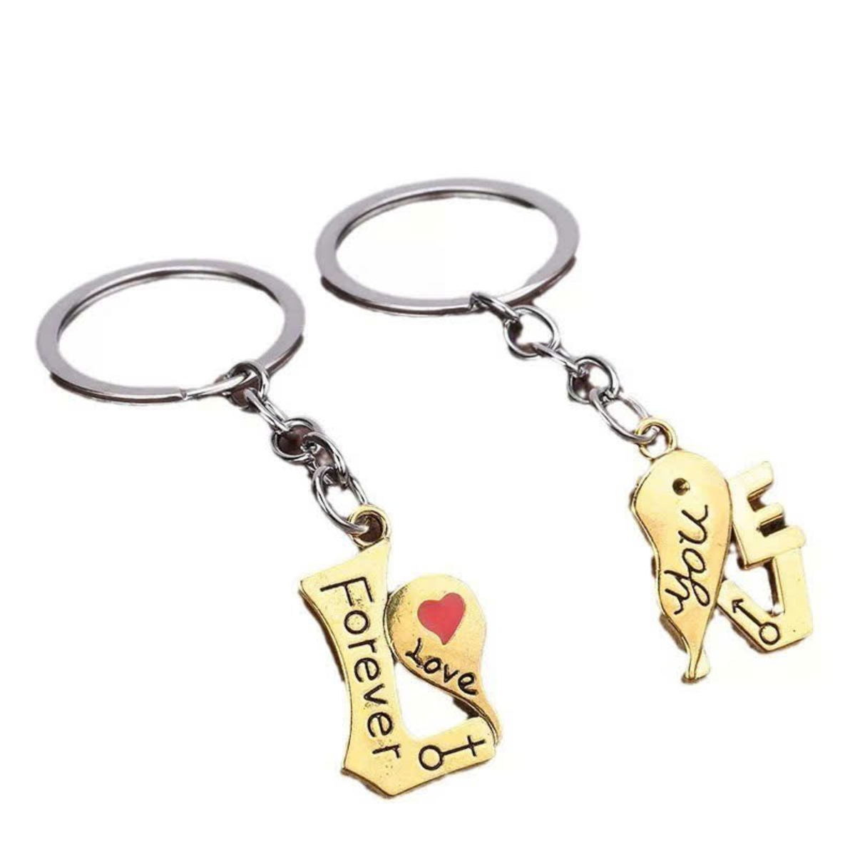 Móc Khóa Tình Nhân Chữ Love, Dành cho cặp đôi, Hình Trái tim tình yêu, Gắn Chìa khóa, Lãng mạn