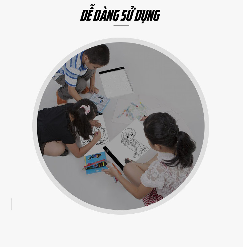 Bảng Vẽ Đèn LED Hắt Sáng 3 Cấp Độ Khổ A4 Cao Cấp -Hàng Nhập Khẩu