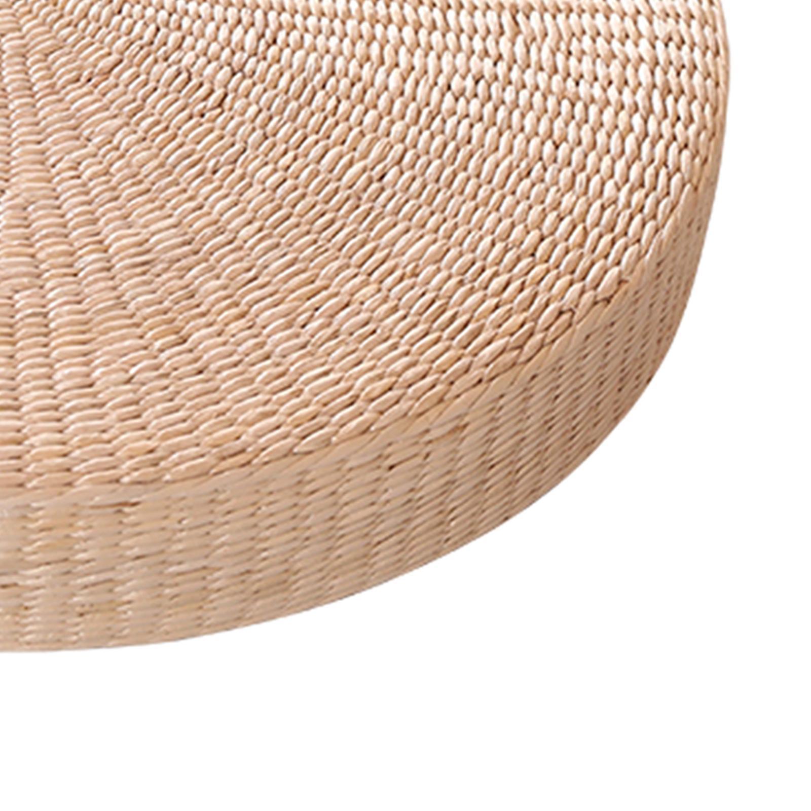 Round Shape Straw Floor Seat Cushion Handmade for Dining Room Home Decor