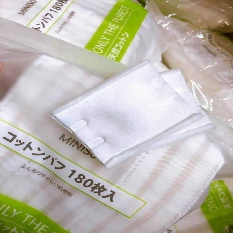 Bông tẩy trang Miniso Nhật Bản 100% cotton mềm mại ePharmacy