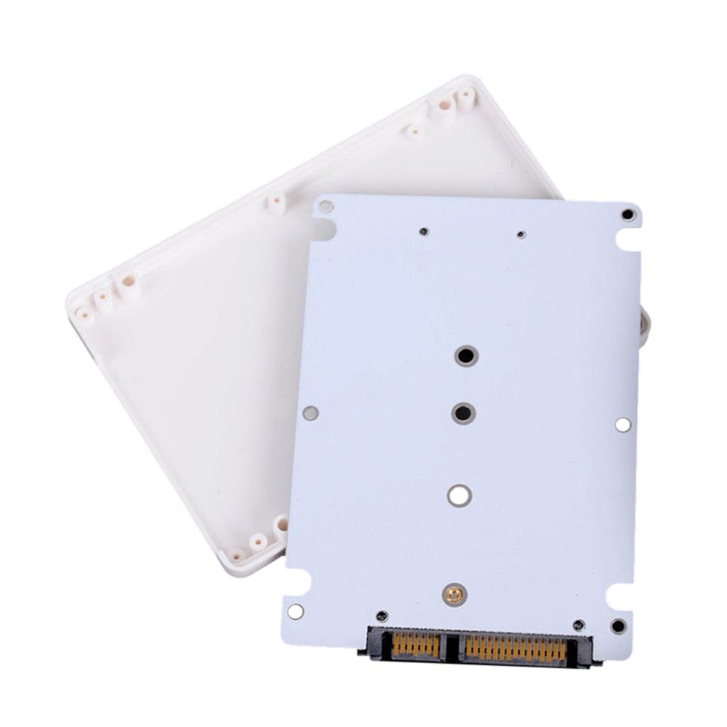 M.2 SSD To 2.5" Adapter Card With Case Enclosure For Computer White