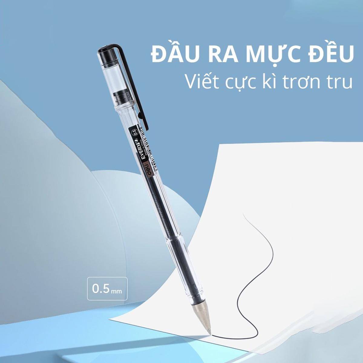 Bút Gel 0.5 mm - Deli EG65-BK - Mực Đen