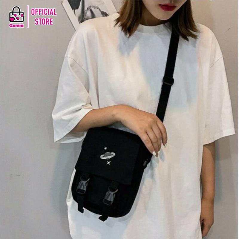 Túi đeo chéo nam nữ sành điệu nhỏ gọn tiện lợi giá rẻ bền đẹp đi chơi picnic chất vải Canvas GOMIA DC1903