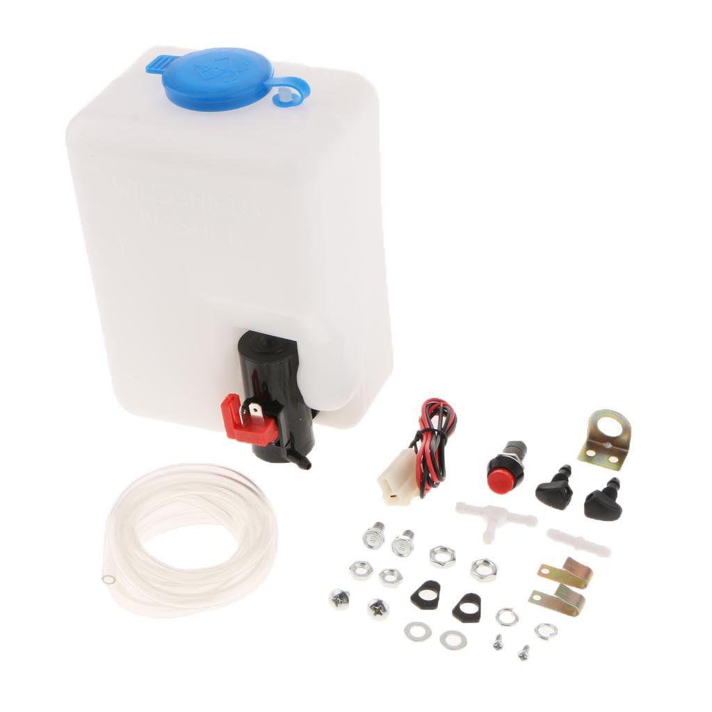 1 Windshield Washer Reservoir Pump Bottle Kit Universal Windshield Wiper System Reservoir