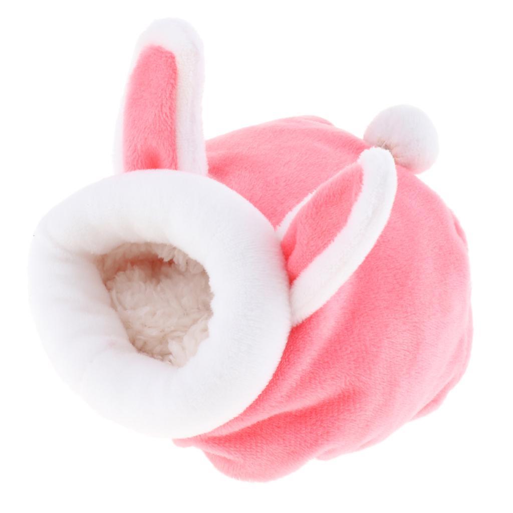 2 Pcs Warm Small Animal Bed Hamster Cotton Nest Chinchilla Habitat House