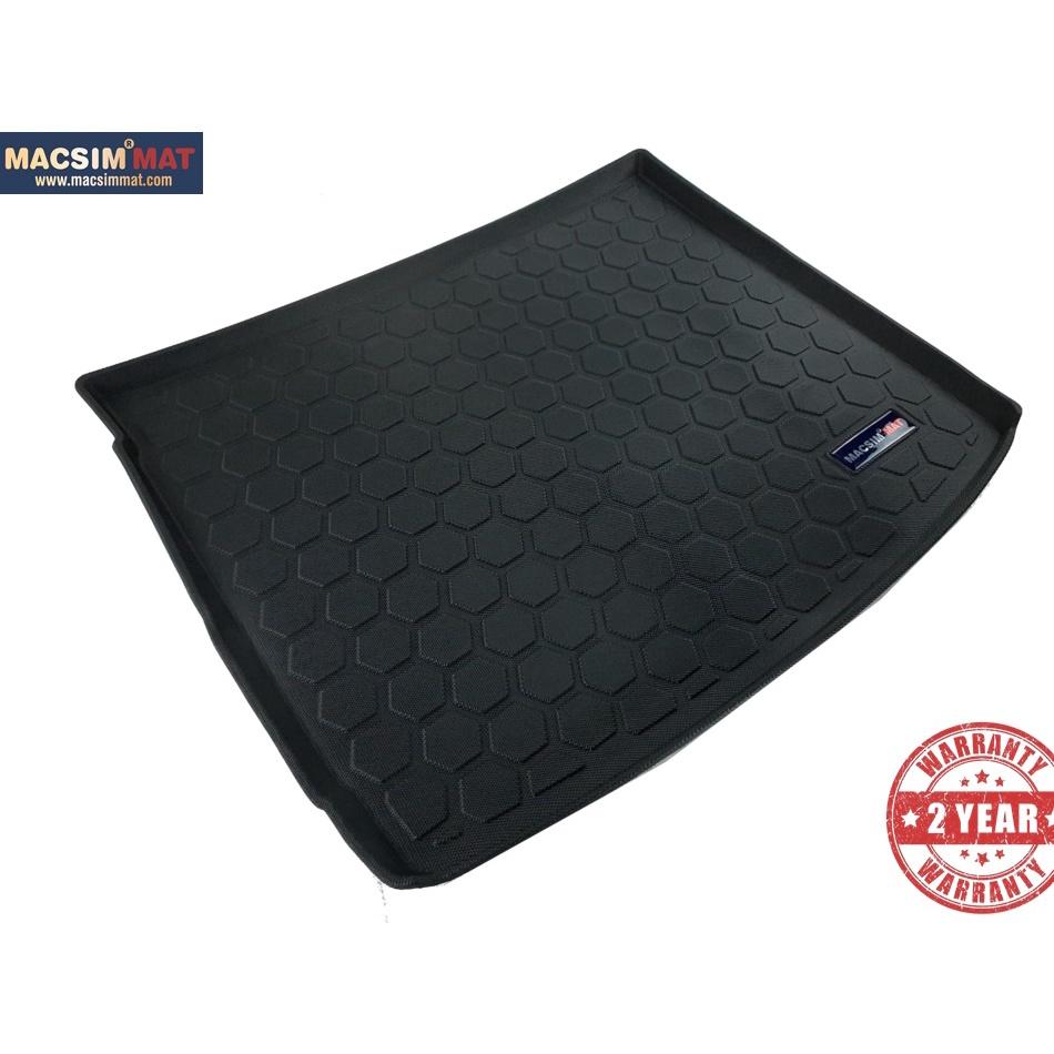 Thảm lót cốp xe ô tô Porsche Cayenne 2012-2018 nhãn hiệu Macsim chất liệu TPV cao cấp màu đen