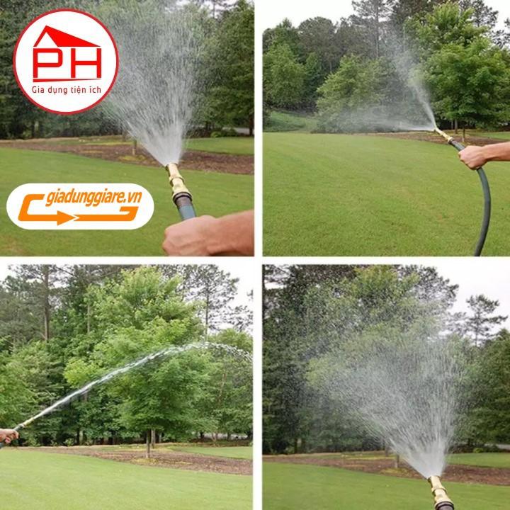 Đầu xịt tăng áp bằng đồng, Vòi rửa xe, rửa sân, tưới cây, làm vườn, điều chỉnh được áp lực nước