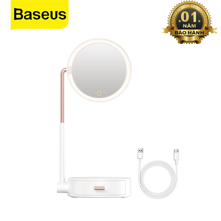 Gương trang điểm thông minh 3 trong 1 Baseus Smart Beauty Series Lighted Makeup Mirror - Hàng Chính Hãng