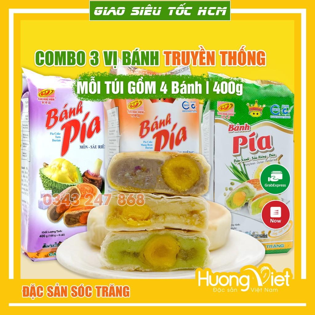 Combo 3 vị bánh pía sầu riêng truyền thống Tân Huê Viên