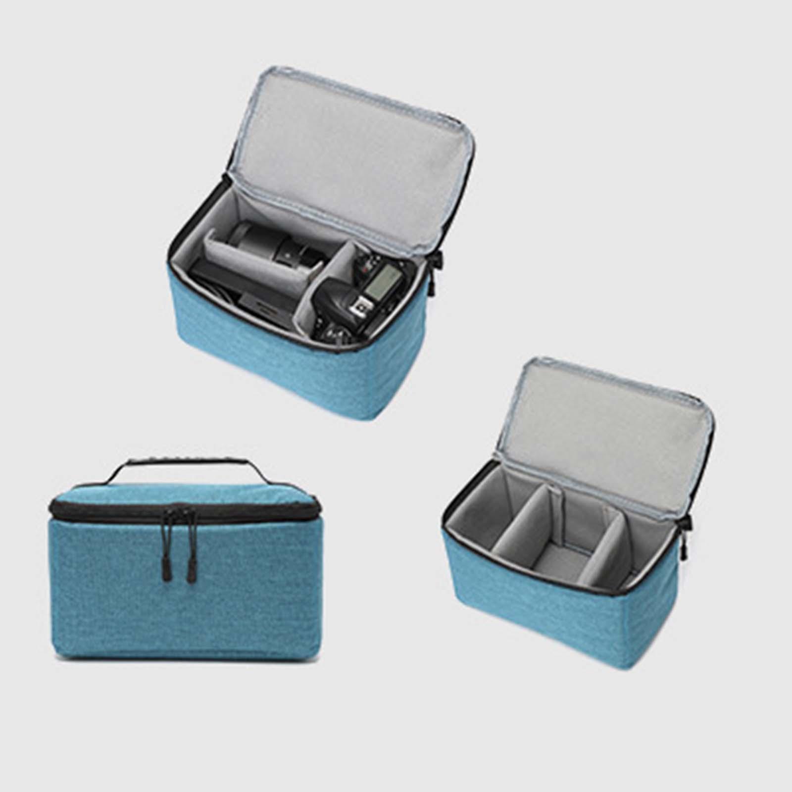 Camera Bag Travel Protective Case, Soft Padded Compact Dustproof Anti Shock with Compartment, Storage Bag Camera Carrying Case for Lens Lenses