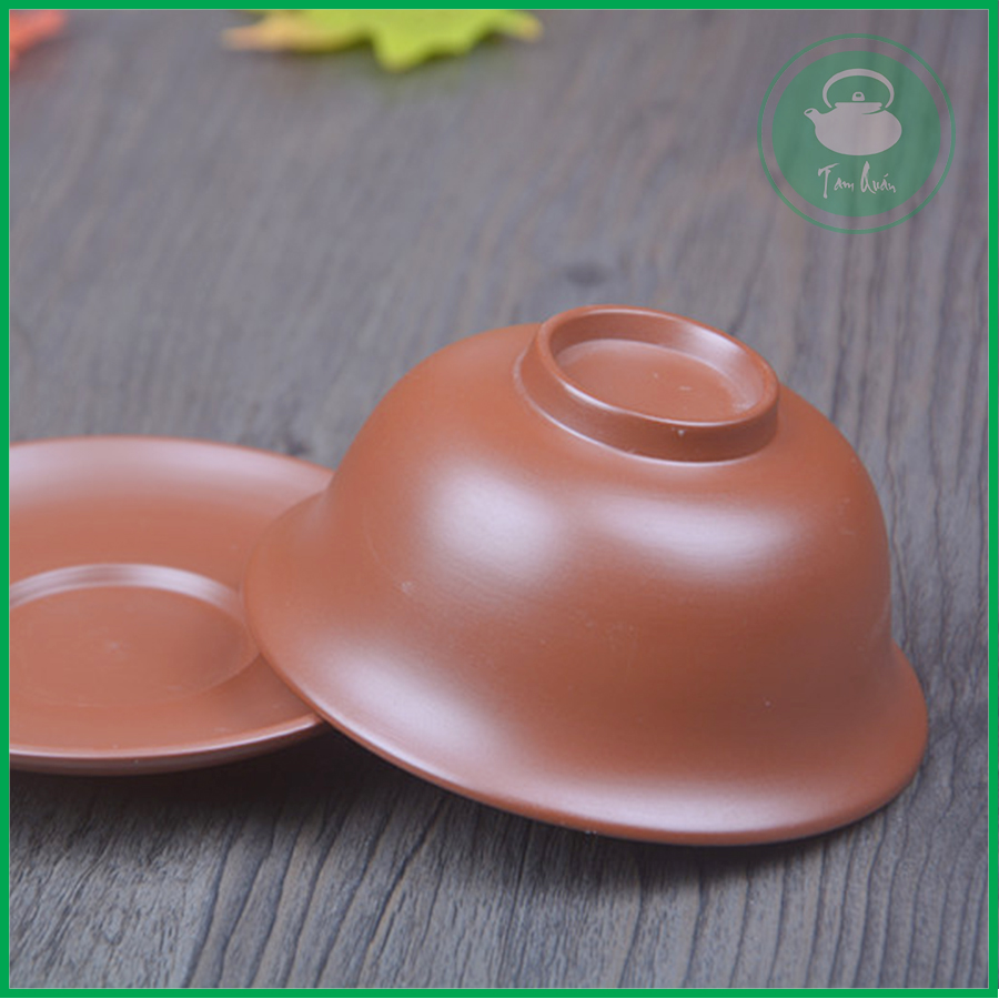 Chén khải thưởng trà gốm chu nê 120ml