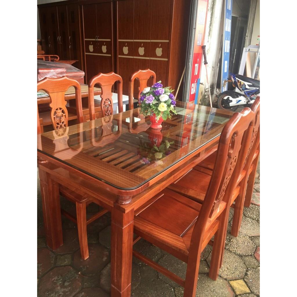 Bộ bàn ghế phòng ăn - gỗ xoan đào