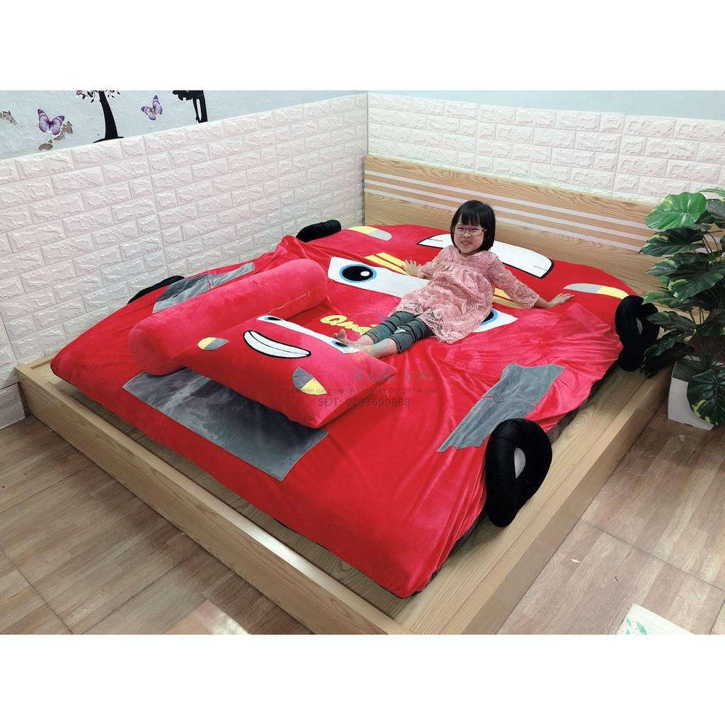 Đệm thú bông size 180x200cm, tặng 1 gối đầu+ 1 gối ôm 80cm, ko chăn, may chữ