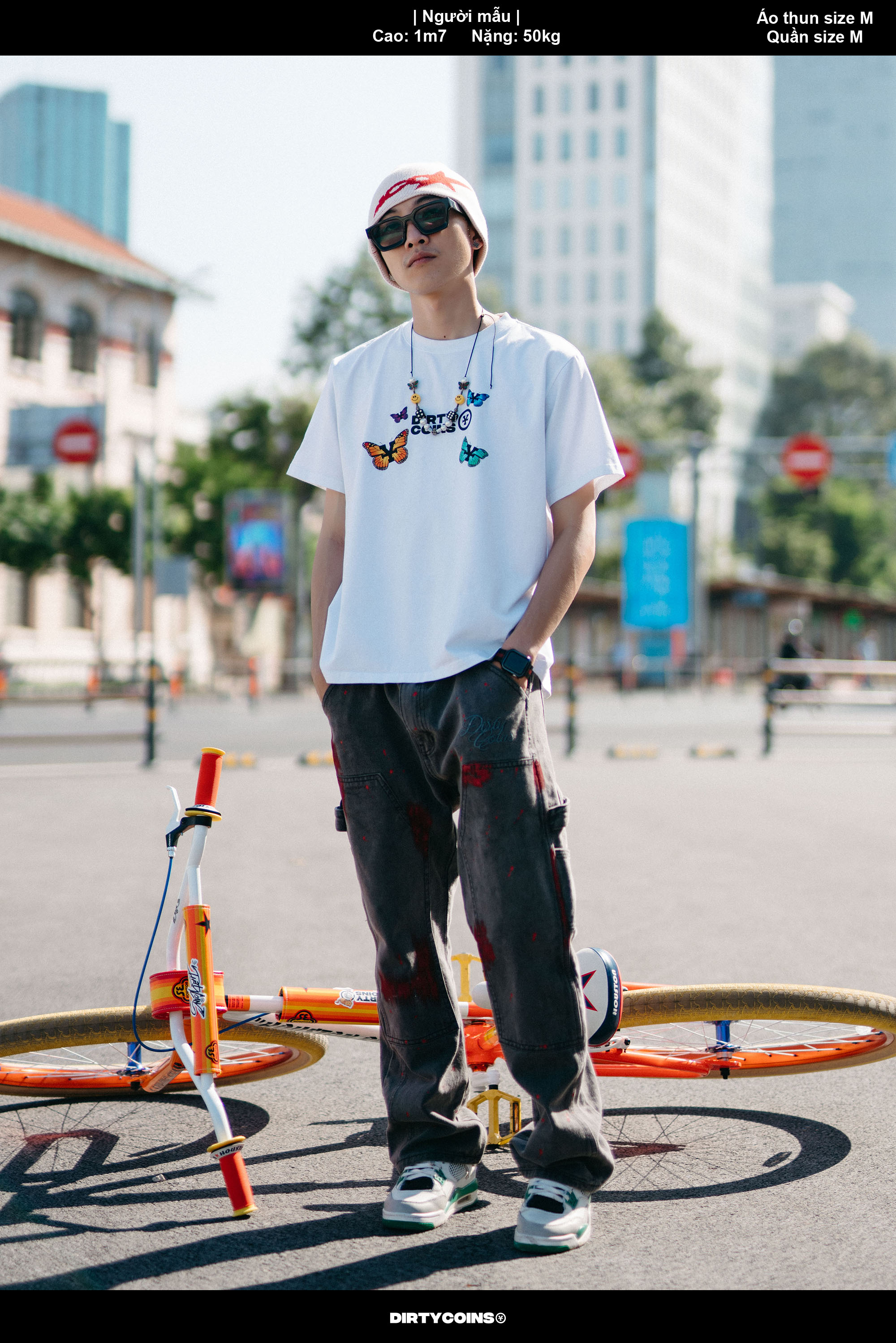 Quần DirtyCoins Splatter Double Knee Pants - Grey
