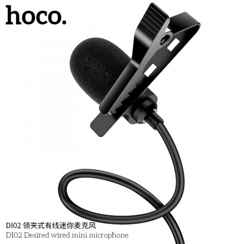Micro Mini Hoco DL02 có màng lọc âm thanh - Hỗ trợ ghi thu âm kẹp áo tiện lợi - hàng chính hãng