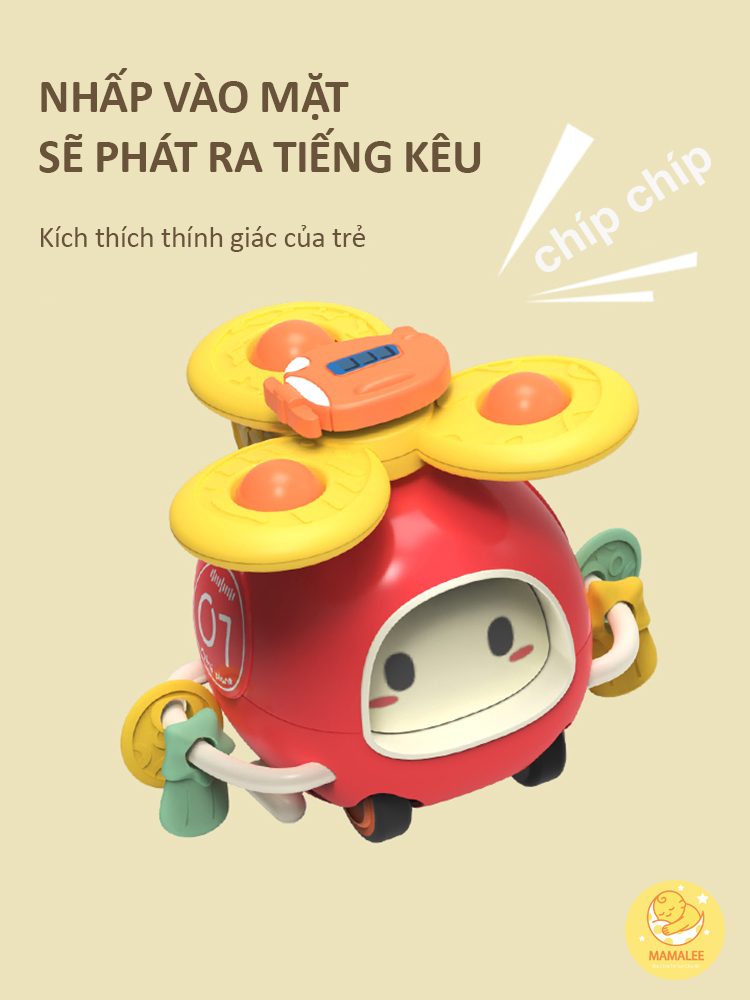 Con Quay Spinner Dán Tường 4 Trong 1 Dính Bàn Ăn Dặm - Nhà Tắm Cho Bé