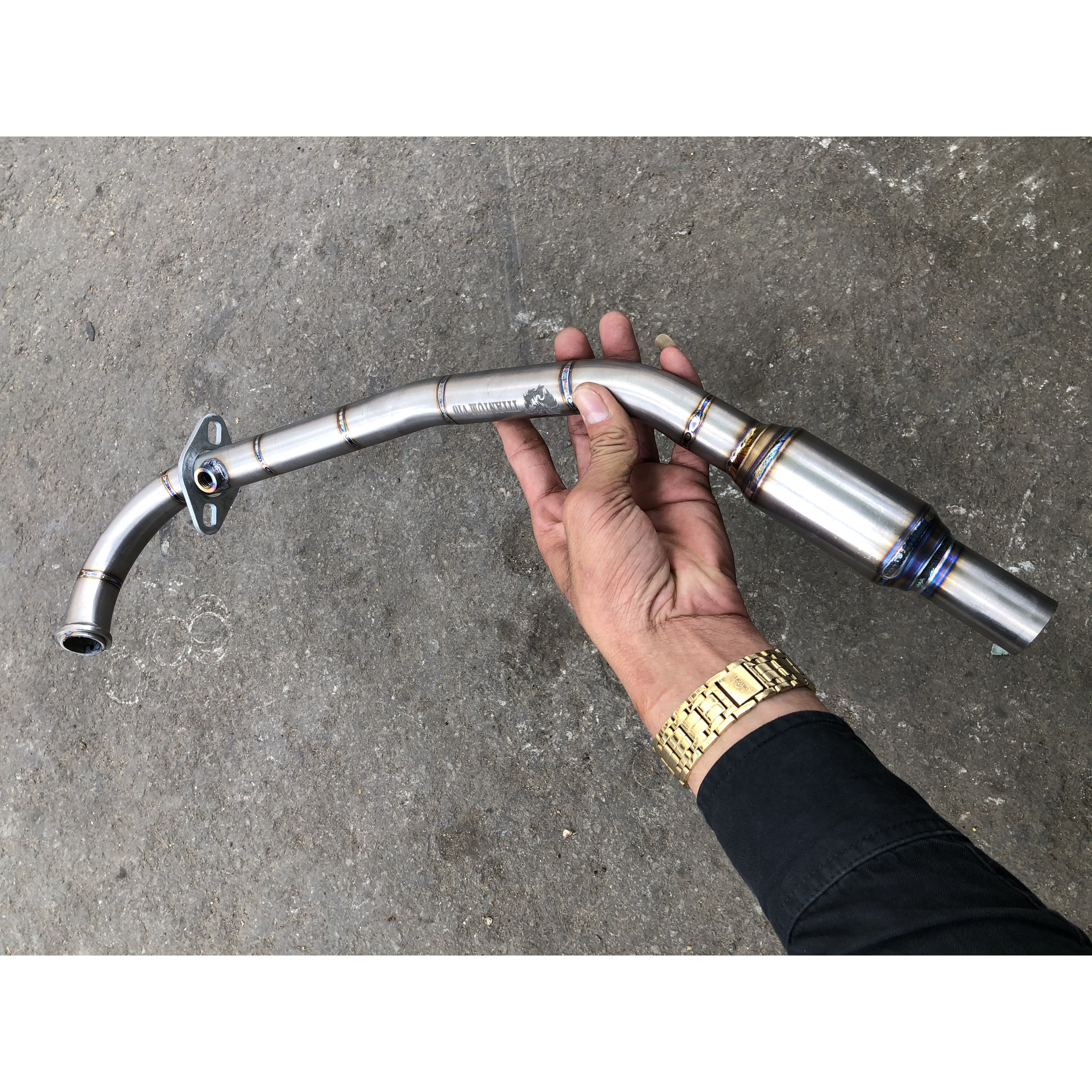 Cổ pô titan xịn gắn lon 4road cho SHVN 2020