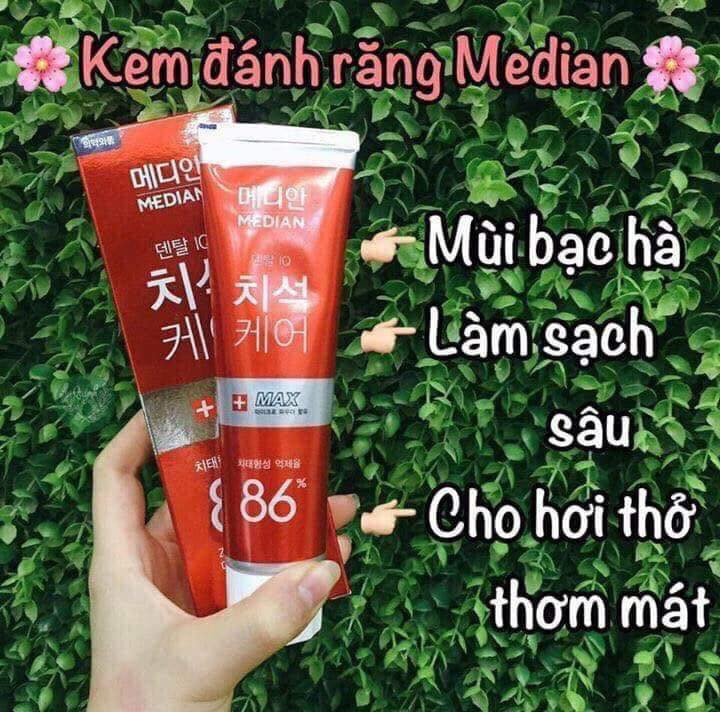 Bộ 3 Kem đánh răng MEDIAN Dental IQ 93% 120gr (Màu đỏ)+Tặng kèm Vỉ Đôi Bàn Chải Okamura Asahi