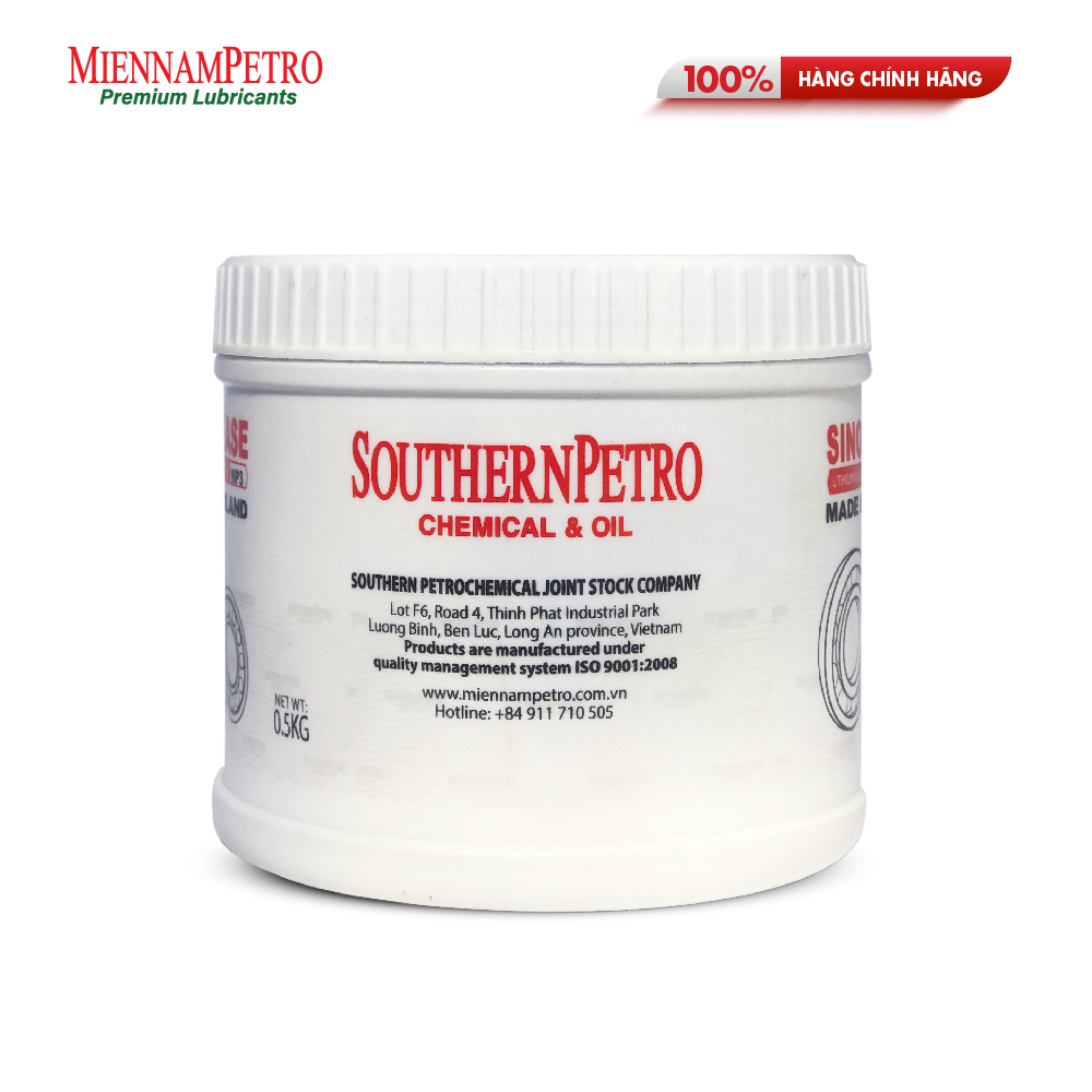 Mỡ Bôi Trơn MiennamPetro Sinogrease Lithium Multipurpose Grease MP3 0.5Kg Đa Dụng Bảo Vệ Động Cơ Xe Ô Tô, Công Nghiệp