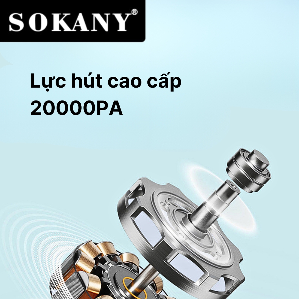 Máy hút bụi lau sàn không dây SOKANY SK-13040 tự động làm sạch, vệ sinh bình chứa nước bẩn và chổi lăn - HÀNG CHÍNH HÃNG -DELIYA