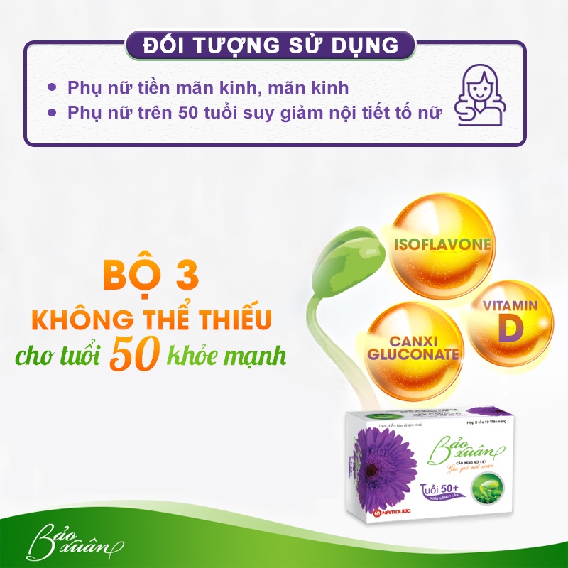 Combo Bảo Xuân 50+ Và Bảo Xuân Skin, Giúp Cân Bằng Nội Tiết Tố, Làm Đẹp Da, Lấy Lại Tuổi Xuân