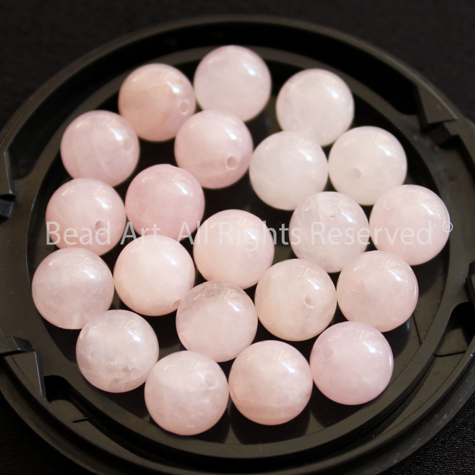 [1 Hạt] 8MM Đá Thạch Anh Hồng (Rose Quartz) Tự Nhiên Loại A, Đá Phối Vòng Tay Phong Thuỷ, Chuỗi Hạt, Mặt Dây Chuyền, Mệnh Hoả, Mệnh Thổ - Bead Art