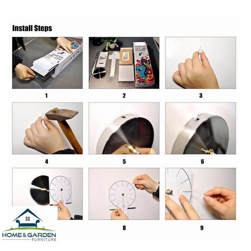 Đồng hồ dán tường DIY la mã