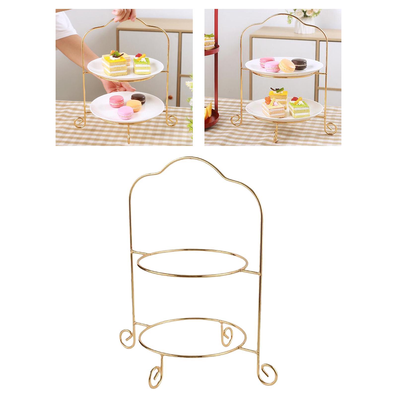 2 Tier Dessert Pastry Plate Rack Cookie Display Platter Scene Props Easy Access to Food for Birthday Parties Baby Showers