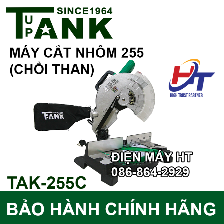 Máy cắt nhôm TANK TAK-255C ,Lưỡi 255, máy chạy motor