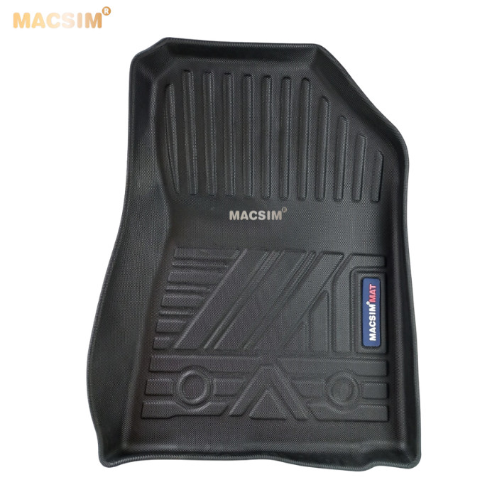 Thảm lót sàn xe ô tô KIA CERATO-K3 2018-2022 chất liệu TPV thương hiệu Macsim màu đen (VN)