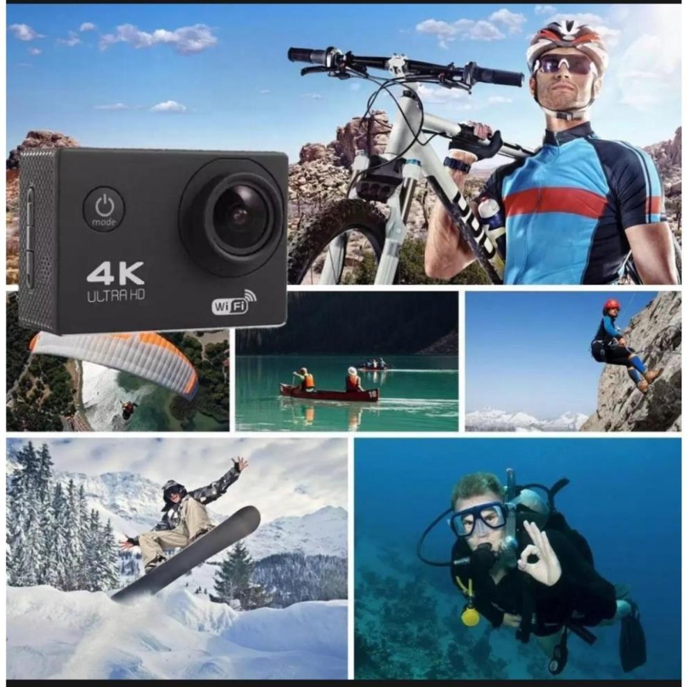 Camera hành trình chống nước 4K SPORT Ultra HD DV, kết nối WF bằng phần mềm ( Goplus Cam), góc quay 170 độ z