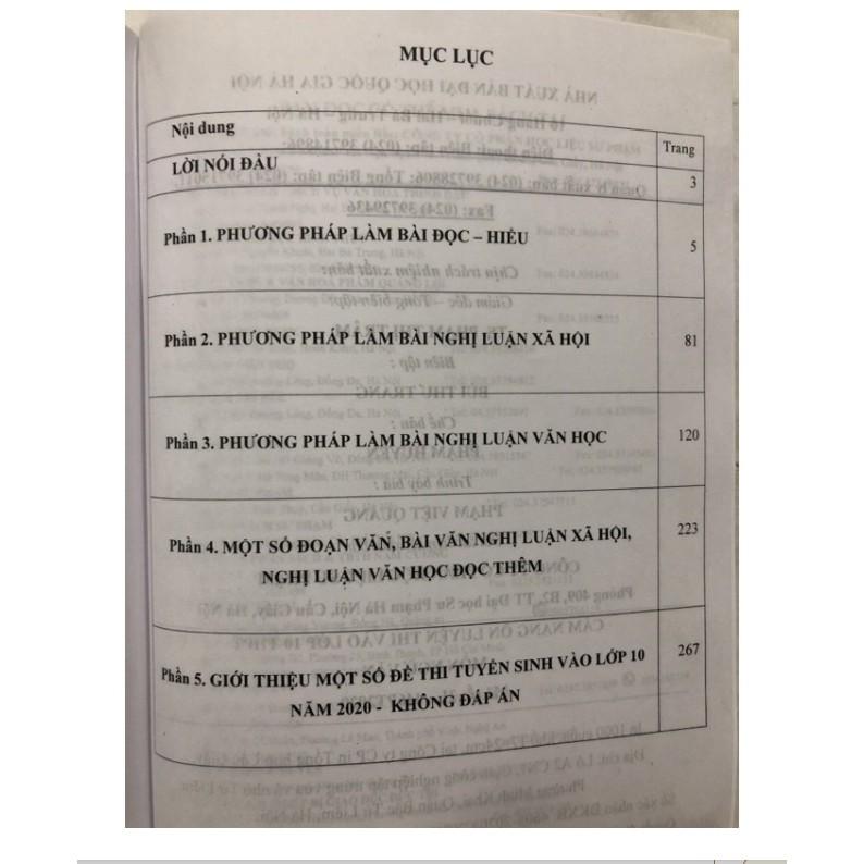 Sách - Cẩm nang ôn luyện thi vào Lớp 10 THPT môn Ngữ văn
