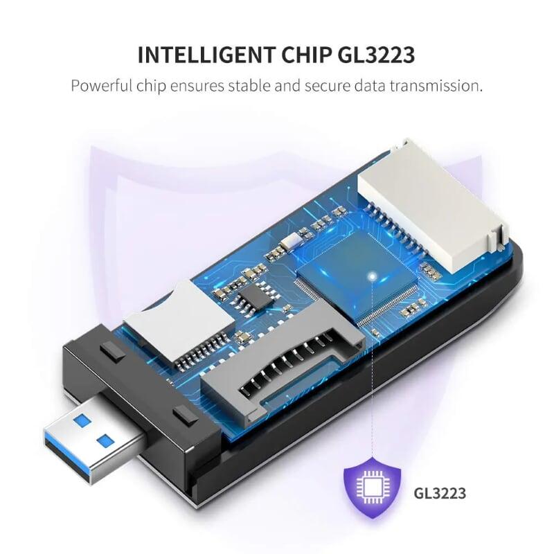 Ugreen UG50541CM180TK Màu Đen Đầu đọc thẻ USB 3.0 sang SD + TF + CF + MS cao cấp - HÀNG CHÍNH HÃNG