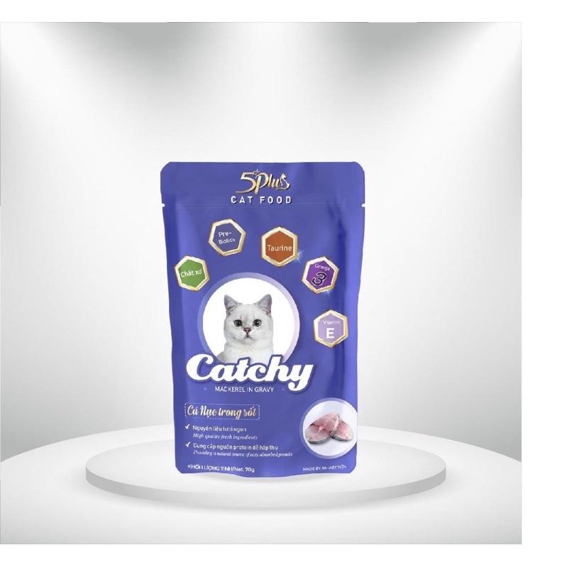 Pate Catchy cho mèo 5Plus goi 70gr
