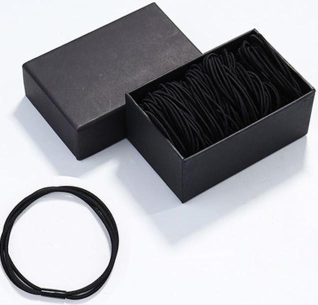 Hình ảnh Set 60 dây buộc tóc dính 3 dây làm 1 cao cấp xuất Nhật HD10 Hộp giấy sang trọng