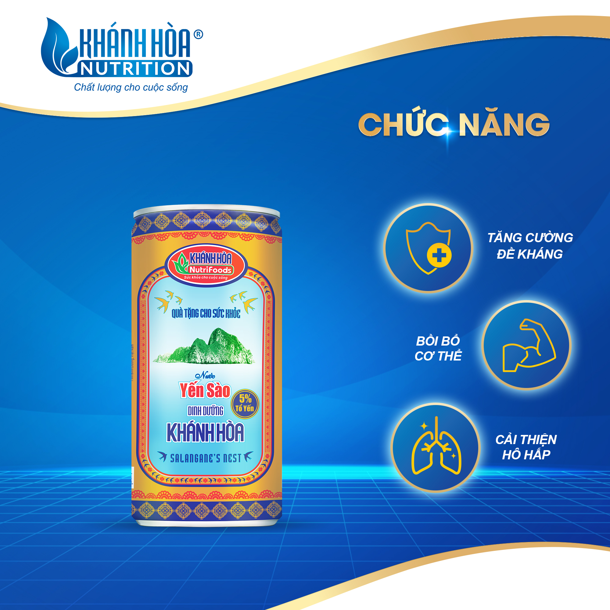 HỘP QUÀ TẾT Nước yến 5% 2024 KHÁNH HÒA NUTRIFOODS (8 lon / 190ml)