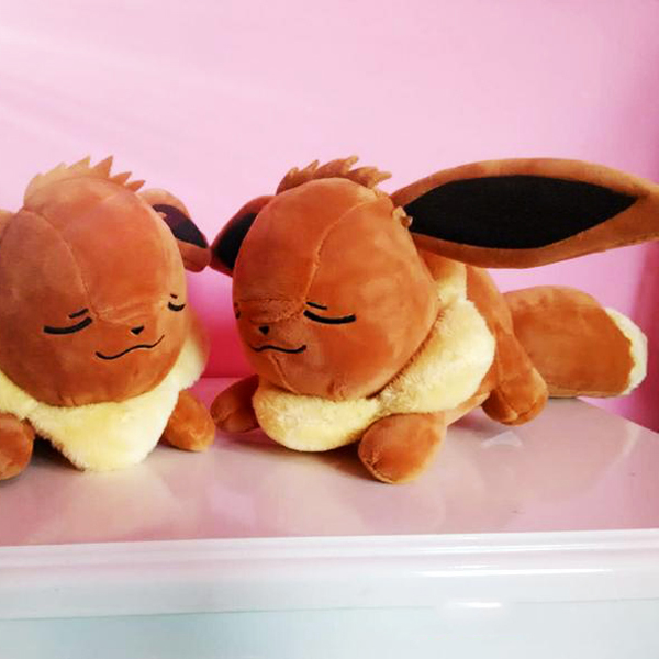 Gấu Bông Pokemon Eevee Nằm (40 Cm) Gb72 (Nâu Cam)