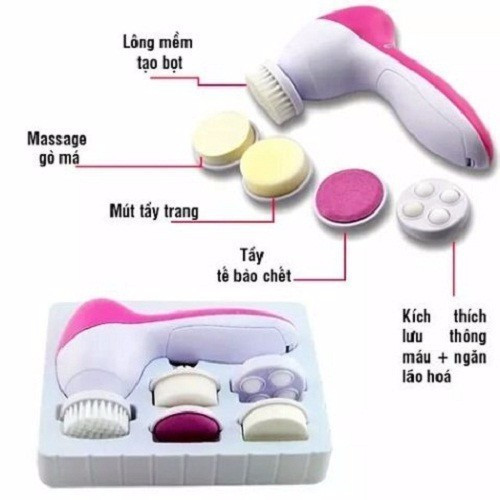 Combo Máy Massage Mặt 5 in 1- Beauty Care Massage AE- 8782