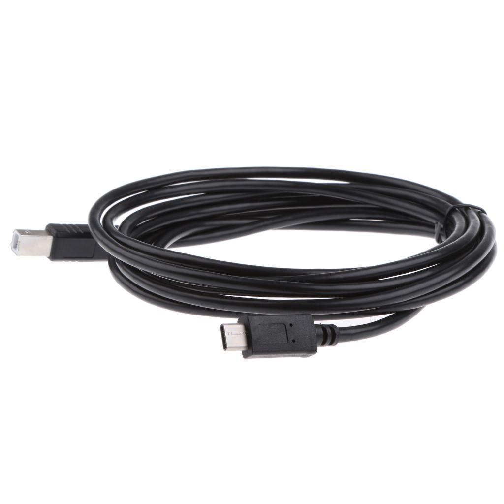 2x USB Type-c to USB2.0 Type-B Male Data Charge Printer Printing Cable Cord