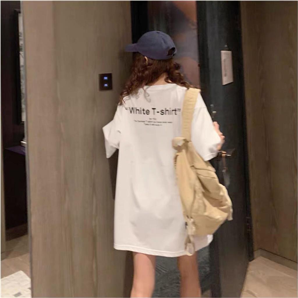 Áo Thun Tay Lỡ Unisex WHITE BLACK T-SHIRT Form Rộng