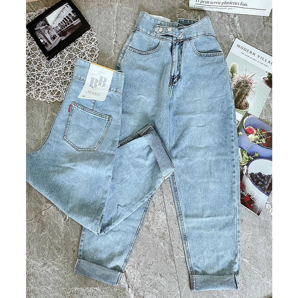 Quần baggy jean nữ lưng kiểu size đại