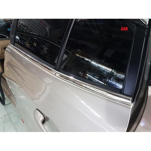 Nẹp chân kính xe dành cho Toyota Vios 2019-2020-2021 - Inox Sáng bóng