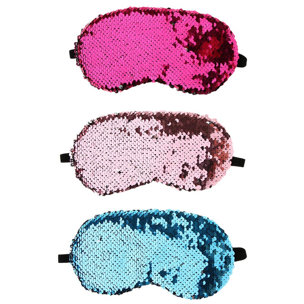 Glitter Sequins Mermaid Elastic Eye Mask Sleeping Rest Blindfold Sleep Aid