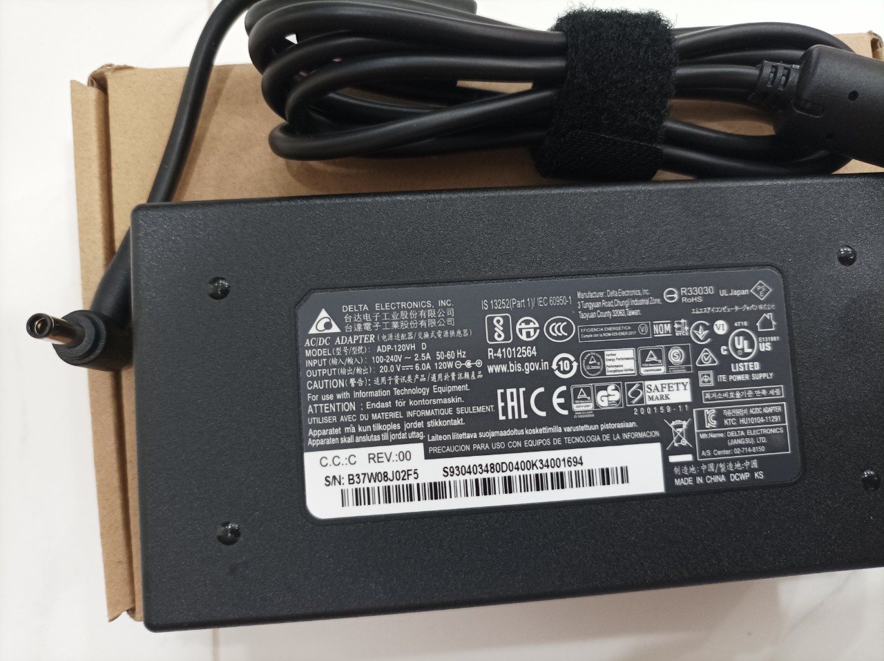 Sạc dành cho (Adapter for) Laptop MSI GF63 Thin 11UC 11UC-261 11UD-260 11UC-263 GF63 12HW-001 4.5MM 20V 6A 120W