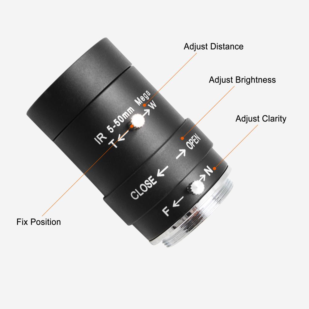 ELP 8MP 4K 3264X2448 IMX179 Webcam USB 5-50mm Ống kính Varifocal CS Hd USB Công Nghiệp Mini Camera Giám Sát Bên Trong Camera USB