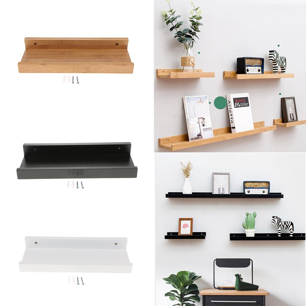 Wooden Wall Mounted Floating Display Storage Shelf Home Decor