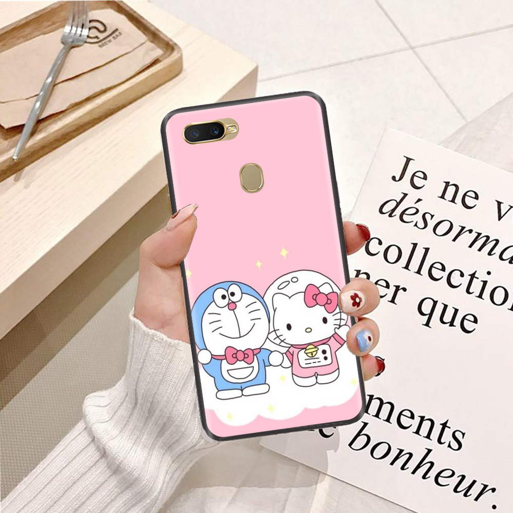 Ốp lưng điện thoại Oppo A7 viền silicon dẻo TPU  hình Doremon Dễ Thương - Hàng chính hãng
